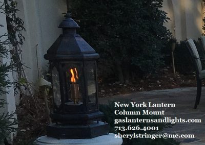 New York Gas Lantern on Column