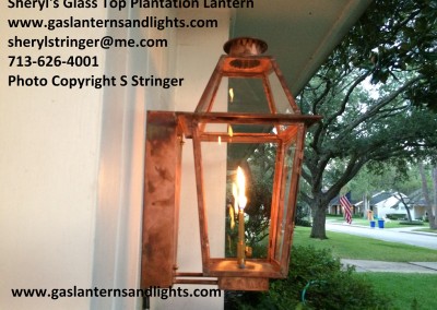 Plantation Gas Light with Glass Top