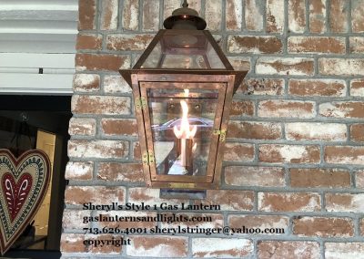 Style 1 Gas Lantern Glass Top