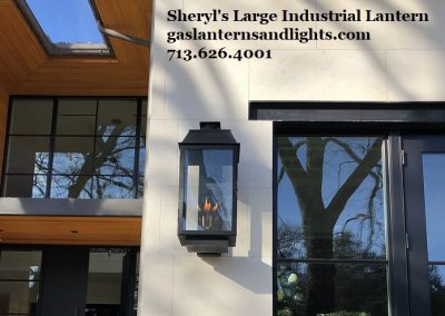 Large Industrial Gas Lantern Black Finish